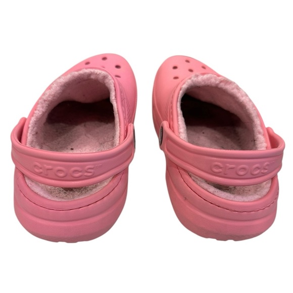 Youth Junior Girl’s CROCS Slip On Shoes Lined Pink Size 3 - Picture 4 of 6